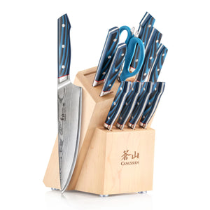 
                  
                    Load image into Gallery viewer, SEAGULL Series 12-Piece Knife Block Set, X-7 Steel, Maple Block, 503916
                  
                