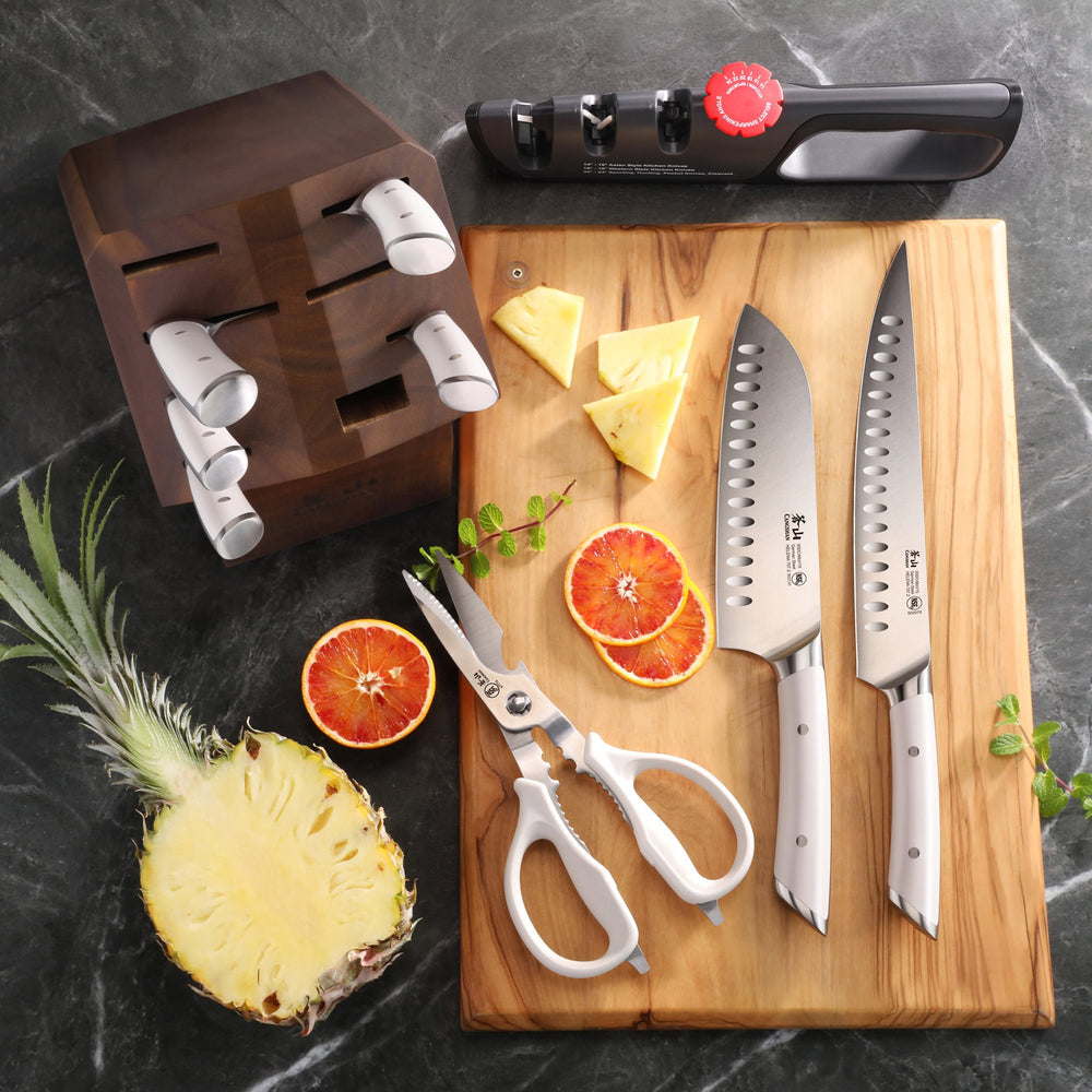 
                  
                    Load image into Gallery viewer, HELENA Series 10-Piece Knife Block Set, Forged German Steel, Acacia Block
                  
                