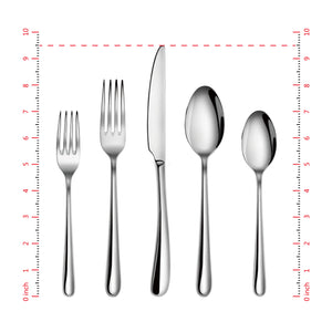 
                  
                    Load image into Gallery viewer, RAIN II Series 20-Piece Forged Flatware Set, Stainless Steel 18/10, 1027013
                  
                