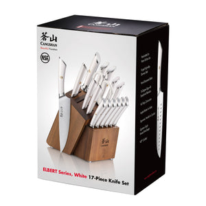 
                  
                    Load image into Gallery viewer, ELBERT Series 17-Piece Knife Block Set, Forged German Steel, Acacia Block
                  
                