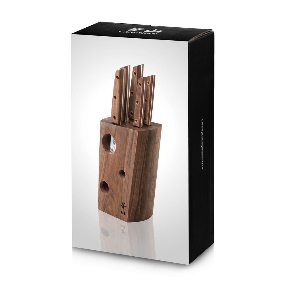 
                  
                    Load image into Gallery viewer, W Series 6-Piece Knife Block Set, German Steel, Walnut Block, 59960
                  
                