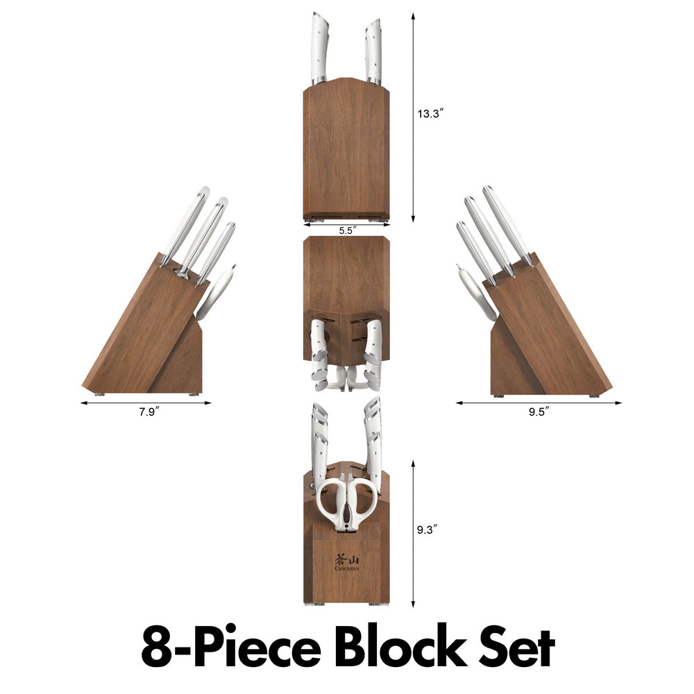 
                  
                    Load image into Gallery viewer, HELENA Series Knife Block Set, Forged German Steel, Acacia Block
                  
                