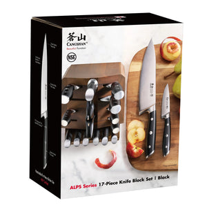 
                  
                    Load image into Gallery viewer, ALPS Series 17-Piece Knife Block Set, Forged German Steel, Acacia Block
                  
                