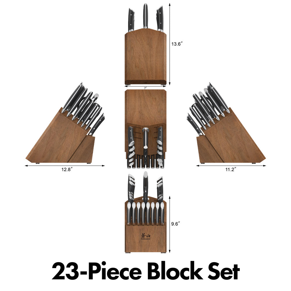 
                  
                    Load image into Gallery viewer, HELENA Series Knife Block Set, Forged German Steel, Acacia Block
                  
                