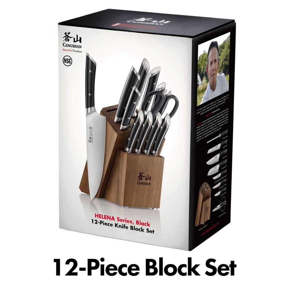 
                  
                    Load image into Gallery viewer, HELENA Series Knife Block Set, Forged German Steel, Acacia Block
                  
                