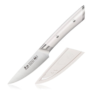 
                  
                    Load image into Gallery viewer, HELENA Series 3.5-Inch Paring Knife with Sheath, Forged German Steel (6 Color Options)
                  
                