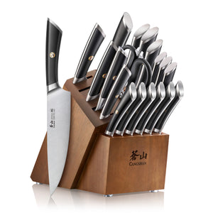 
                  
                    Load image into Gallery viewer, ELBERT Series 20-Piece Knife Block Sets, Forged German Steel, Acacia Block
                  
                