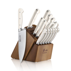 
                  
                    Load image into Gallery viewer, ADAMS Series 15-Piece Knife Block Set, Forged German Steel, Acacia Block
                  
                