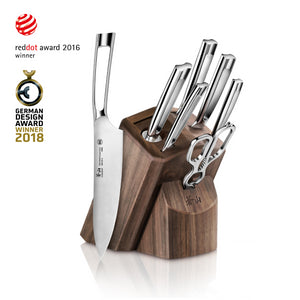 
                  
                    Load image into Gallery viewer, N1 Series 8-Piece Knife Block Set, Walnut, Forged German Steel, 1022612
                  
                