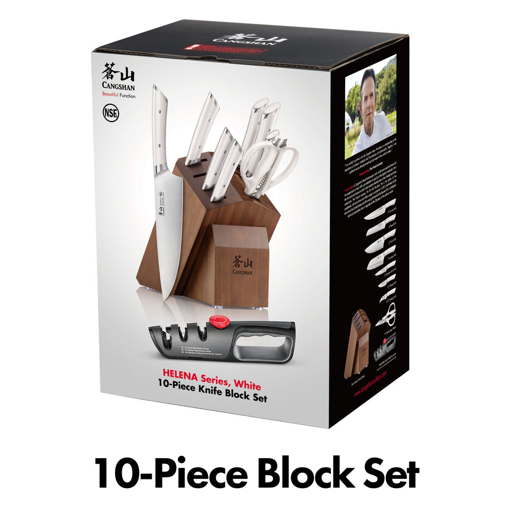 
                  
                    Load image into Gallery viewer, HELENA Series Knife Block Set, Forged German Steel, Acacia Block
                  
                