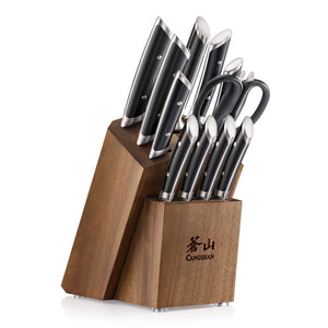 
                  
                    Load image into Gallery viewer, HELENA Series Knife Block Set, Forged German Steel, Acacia Block
                  
                