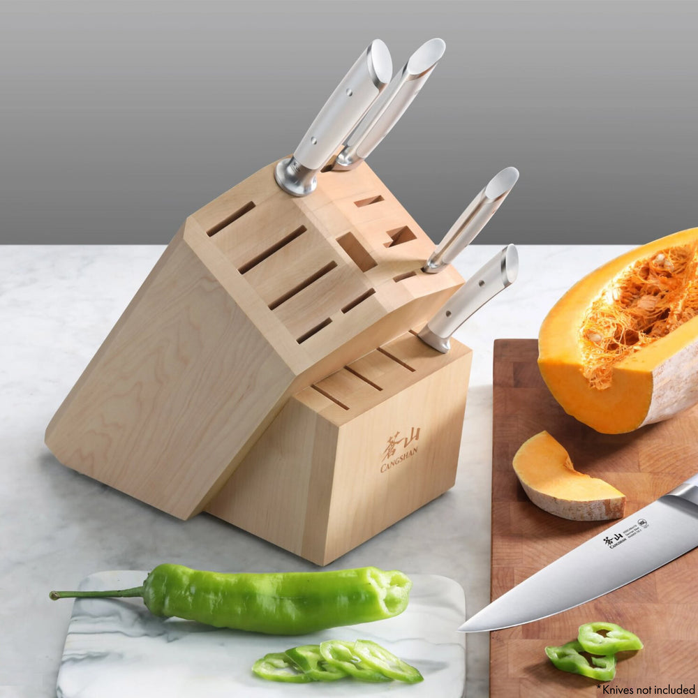 
                  
                    Load image into Gallery viewer, Empty Knife Block, 16-Slot Organizer, Maple, 505583
                  
                