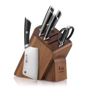 
                  
                    Load image into Gallery viewer, ELBERT Series Cleaver Knife Block Sets, Forged German Steel, Acacia Wood
                  
                