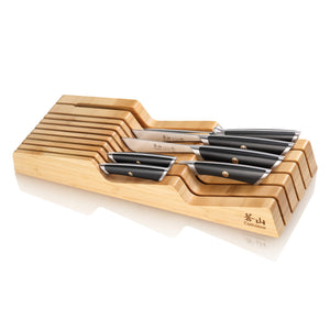 
                  
                    Load image into Gallery viewer, ELBERT Series 7-Piece In-Drawer Set, Forged German Steel, Bamboo Tray
                  
                