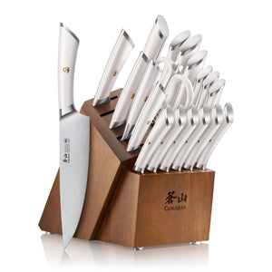 
                  
                    Load image into Gallery viewer, ELBERT Series 20-Piece Knife Block Sets, Forged German Steel, Acacia Block
                  
                