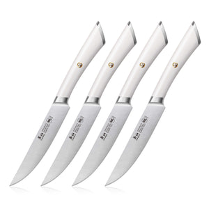 
                  
                    Load image into Gallery viewer, ELBERT Series 4-Piece Fine-Edge Steak Knife Set, Forged German Steel
                  
                