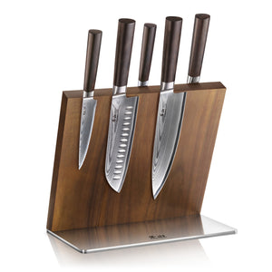 
                  
                    Load image into Gallery viewer, SOBU Series 6-Piece Magnetic Block Set, X-7 Damascus Steel, HUA Acacia Block, 503817
                  
                