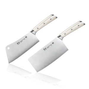 
                  
                    Load image into Gallery viewer, S &amp;amp; S1 Series 2-Piece Cleaver Knife Set, Forged German Steel
                  
                