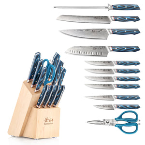 
                  
                    Load image into Gallery viewer, SEAGULL Series 12-Piece Knife Block Set, X-7 Steel, Maple Block, 503916
                  
                