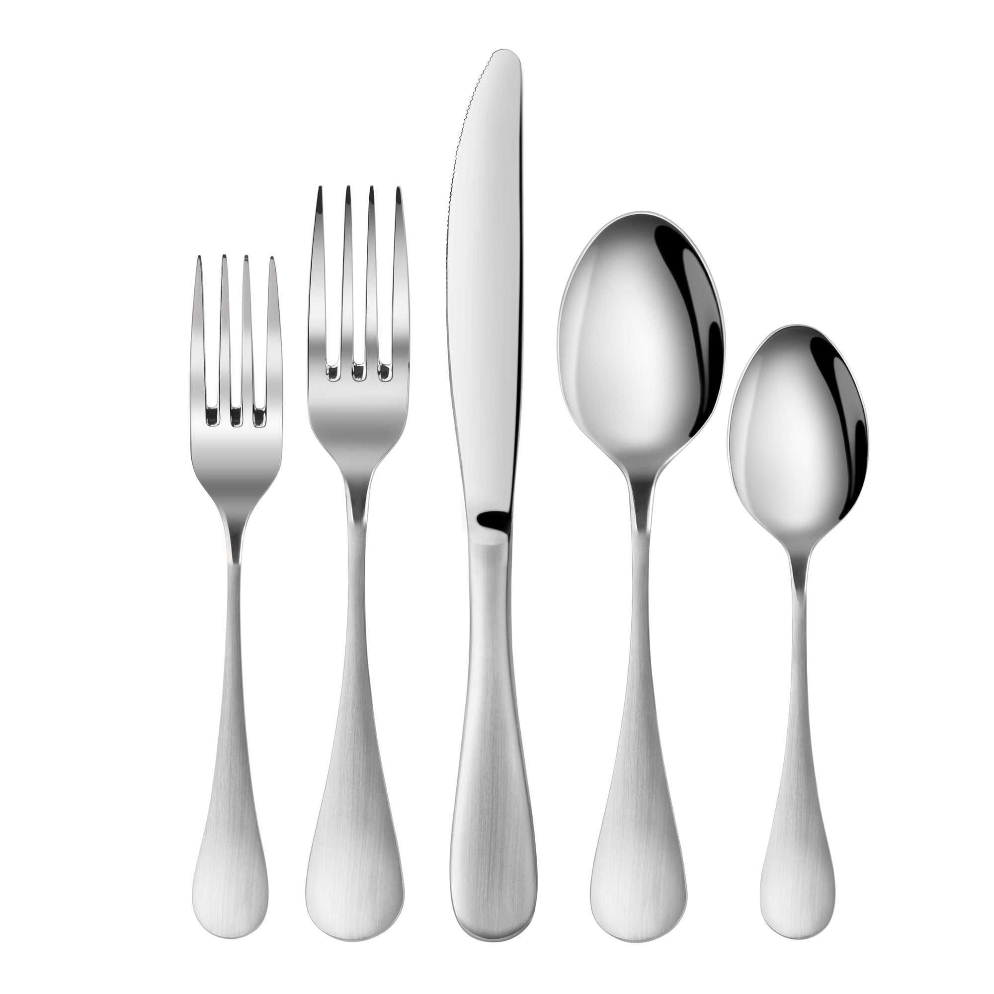 RAIN Series 20-Piece Flatware Set, Stainless Steel, Matte Finish Handle, 504982