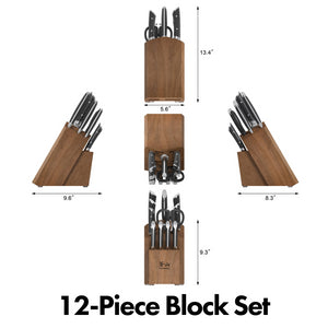 
                  
                    Load image into Gallery viewer, HELENA Series Knife Block Set, Forged German Steel, Acacia Block
                  
                