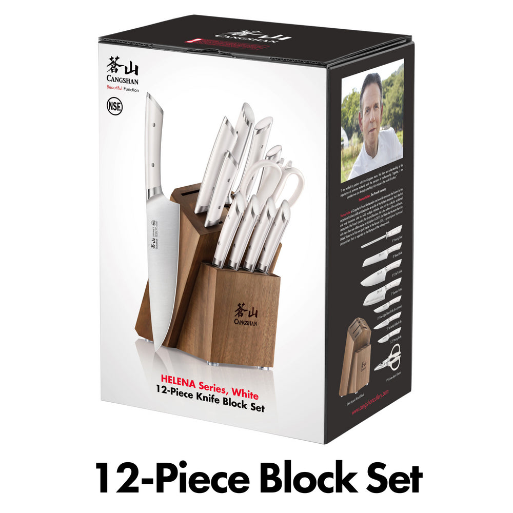 
                  
                    Load image into Gallery viewer, HELENA Series Knife Block Set, Forged German Steel, Acacia Block
                  
                