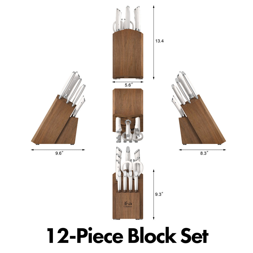 
                  
                    Load image into Gallery viewer, HELENA Series Knife Block Set, Forged German Steel, Acacia Block
                  
                