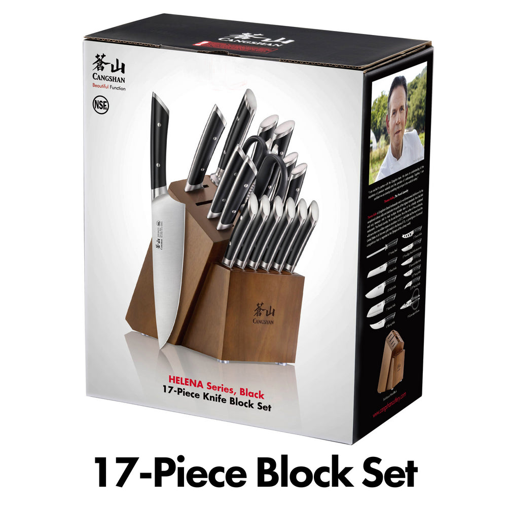 
                  
                    Load image into Gallery viewer, HELENA Series Knife Block Set, Forged German Steel, Acacia Block
                  
                