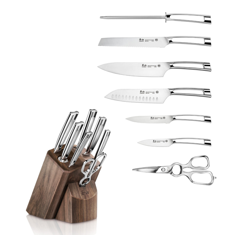 
                  
                    Load image into Gallery viewer, N1 Series 8-Piece Knife Block Set, Walnut, Forged German Steel, 1022612
                  
                