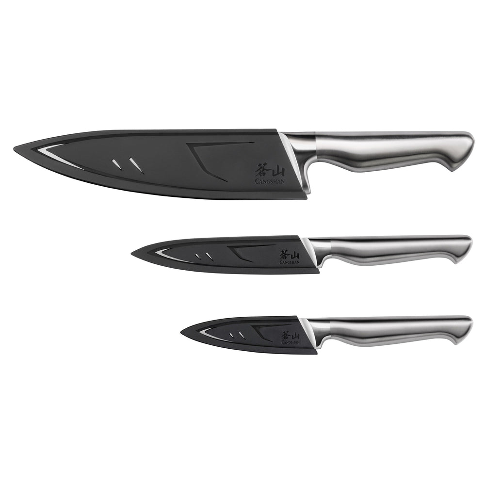 
                  
                    Load image into Gallery viewer, SANFORD Series 3-Piece Knife Starter Set with Sheaths, Forged German Steel, 1027174
                  
                