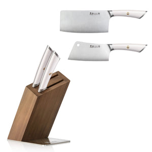 
                  
                    Load image into Gallery viewer, ELBERT Series Cleaver Knife Block Sets, Forged German Steel, Acacia Wood
                  
                