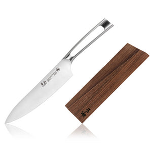 
                  
                    Load image into Gallery viewer, TN1 Series 8-Inch Chef Knife with Wood Sheath, Forged Swedish 14C28N Steel, 1021653
                  
                