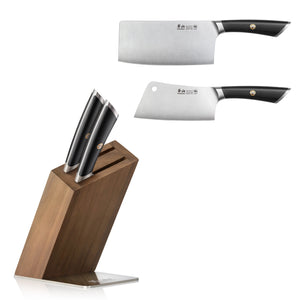 
                  
                    Load image into Gallery viewer, ELBERT Series Cleaver Knife Block Sets, Forged German Steel, Acacia Wood
                  
                