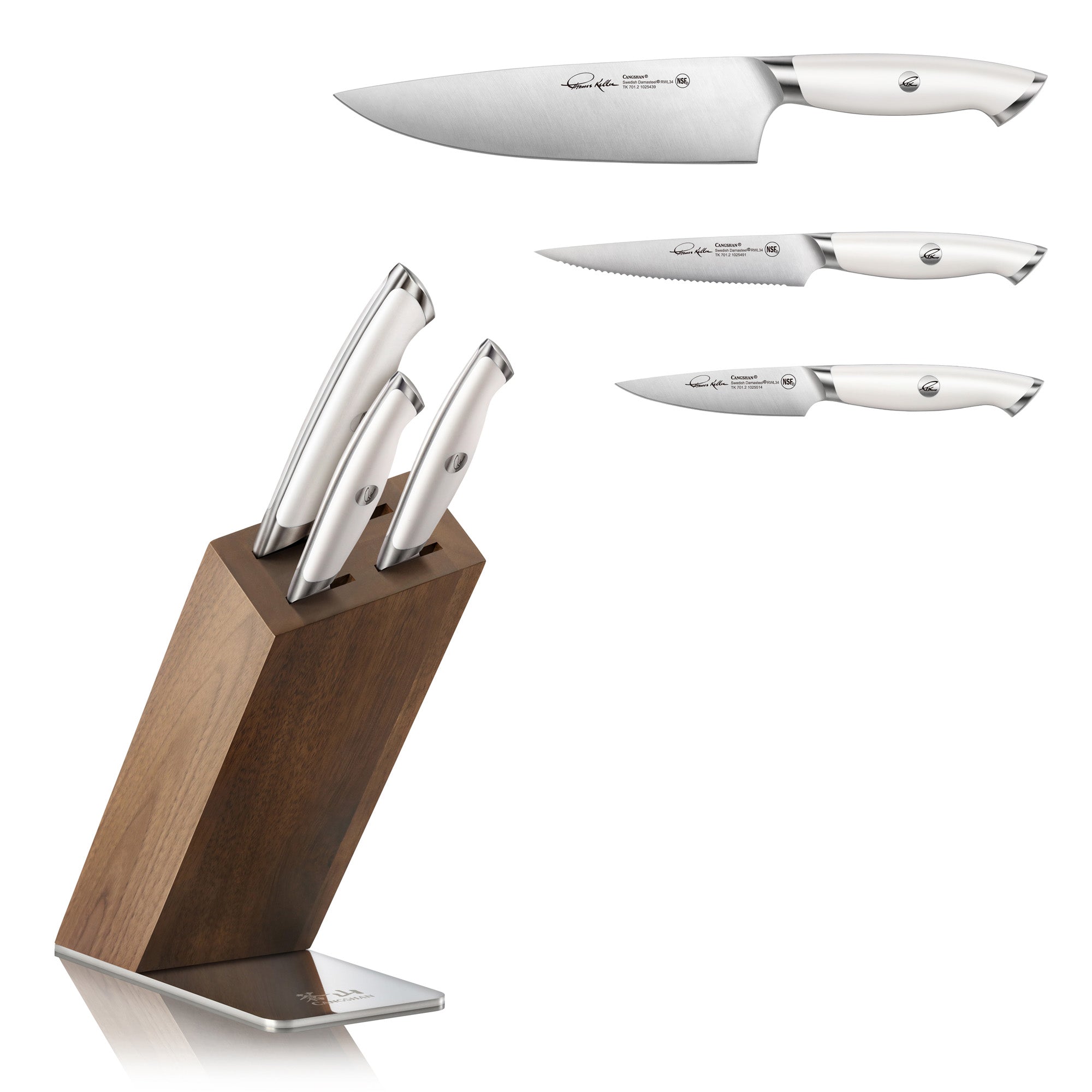 TKSC 4-Piece Knife Block Set, Forged Swedish Powder Steel, Thomas Keller Signature Collection