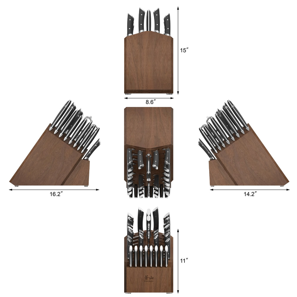 
                  
                    Load image into Gallery viewer, OLYMPUS Series 36-Piece Block Set, Forged German Steel, Black, 505545
                  
                