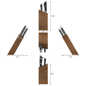 
                  
                    Load image into Gallery viewer, ELBERT Series 4-Piece Knife Block Set, Forged German Steel, HUA Acacia Block
                  
                