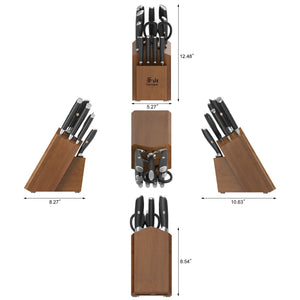 
                  
                    Load image into Gallery viewer, L &amp;amp; L1 Series 12-Piece Knife Block Set with 4 Steak Knives, Forged German Steel
                  
                