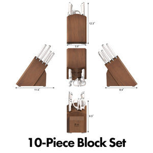 
                  
                    Load image into Gallery viewer, HELENA Series Knife Block Set, Forged German Steel, Acacia Block
                  
                