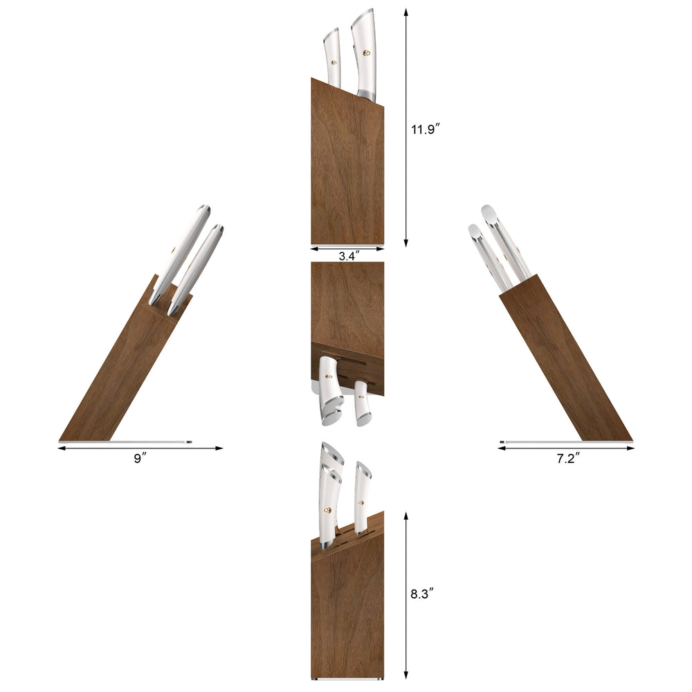 
                  
                    Load image into Gallery viewer, ELBERT Series 4-Piece Knife Block Set, Forged German Steel, HUA Acacia Block
                  
                