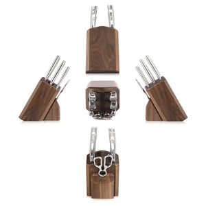 
                  
                    Load image into Gallery viewer, TN1 Series 8-Piece Knife Block Set, Forged Swedish 14C28N Steel, Walnut Block, 1021950
                  
                