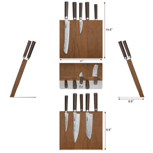 
                  
                    Load image into Gallery viewer, SOBU Series 6-Piece Magnetic Block Set, X-7 Damascus Steel, HUA Acacia Block, 503817
                  
                