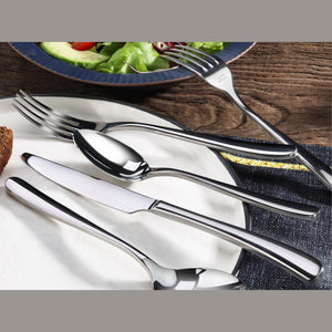 
                  
                    Load image into Gallery viewer, RAIN II Series 103-Piece Forged Flatware Set, Stainless Steel 18/10, 1027037
                  
                