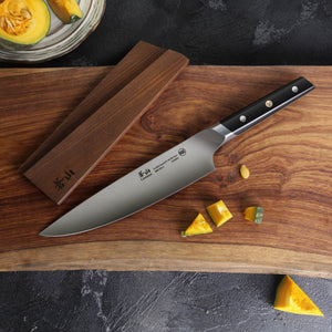 
                  
                    Load image into Gallery viewer, TC Series 8-Inch Chef Knife with Ash Wood Sheath, Forged Swedish 14C28N Steel, 1020908
                  
                