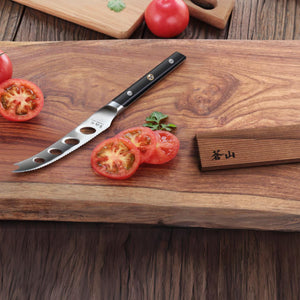 
                  
                    Load image into Gallery viewer, TC Series 5-Inch Tomato/Cheese Knife with Ash Wood Sheath, Forged Swedish 14C28N Steel, 1021141
                  
                