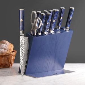 
                  
                    Load image into Gallery viewer, KITA Series 12-Piece Knife HUA Knife Block Set, High Carbon X-7 Damascus Steel
                  
                