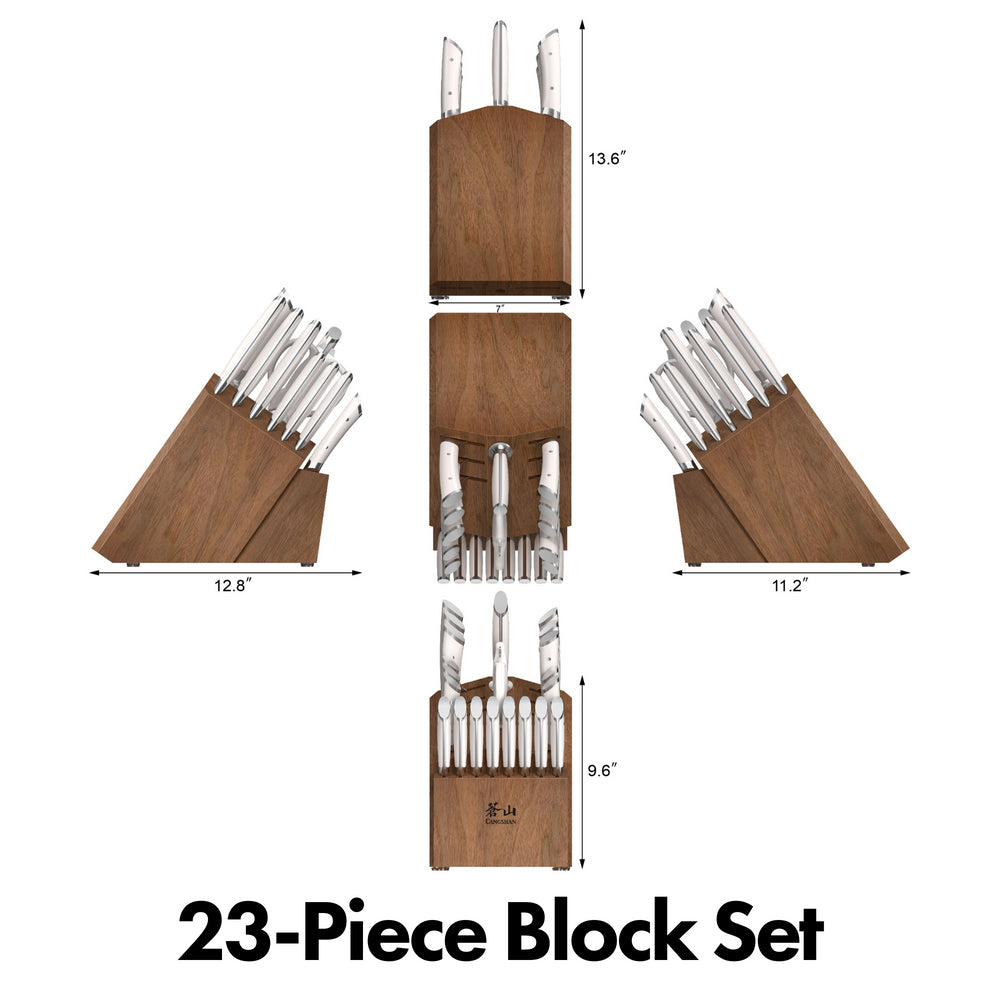 
                  
                    Load image into Gallery viewer, HELENA Series Knife Block Set, Forged German Steel, Acacia Block
                  
                