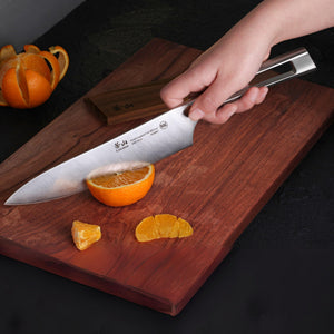 
                  
                    Load image into Gallery viewer, TN1 Series 8-Inch Chef Knife with Wood Sheath, Forged Swedish 14C28N Steel, 1021653
                  
                