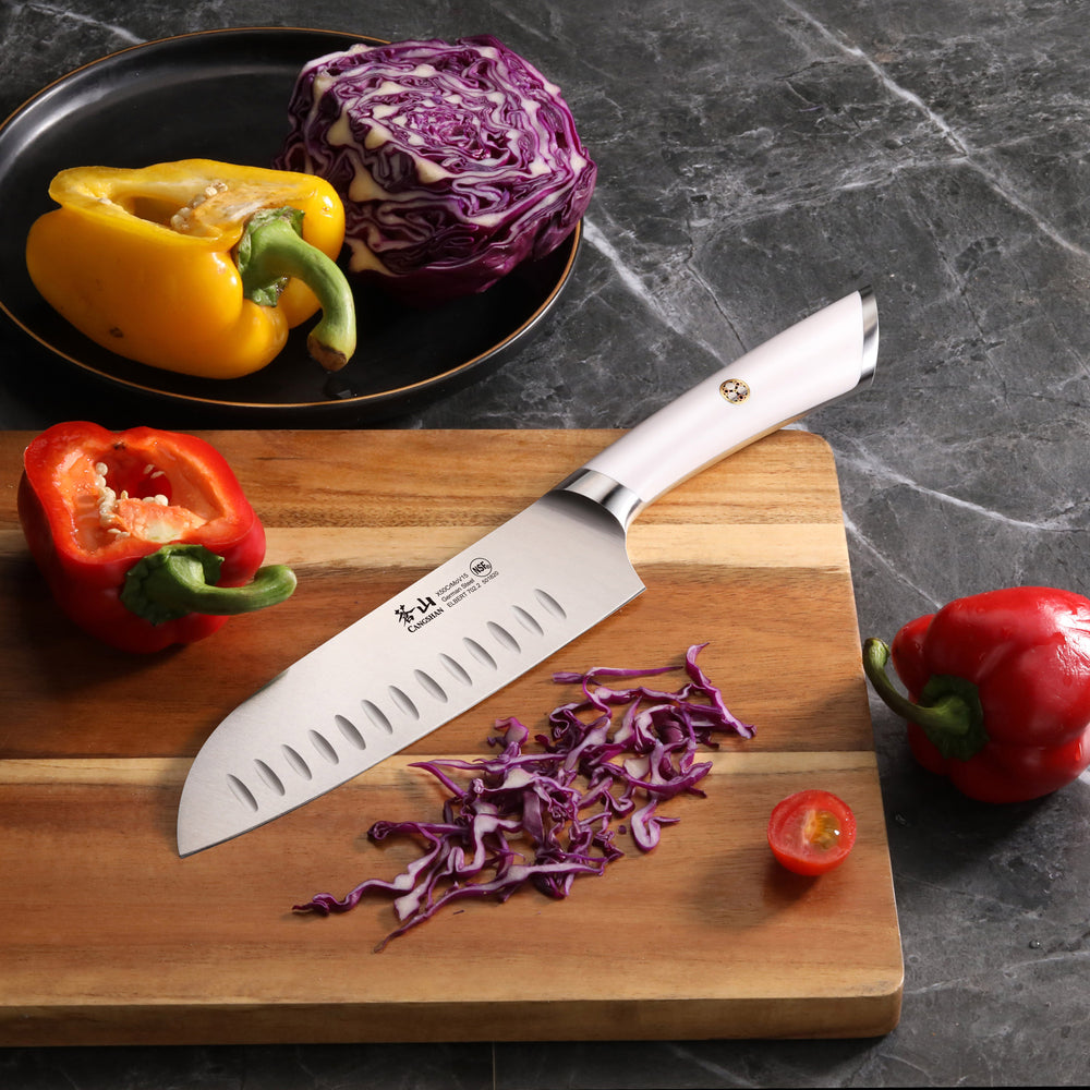 
                  
                    Load image into Gallery viewer, ELBERT Series 7-Inch Santoku Knife, Forged German Steel
                  
                