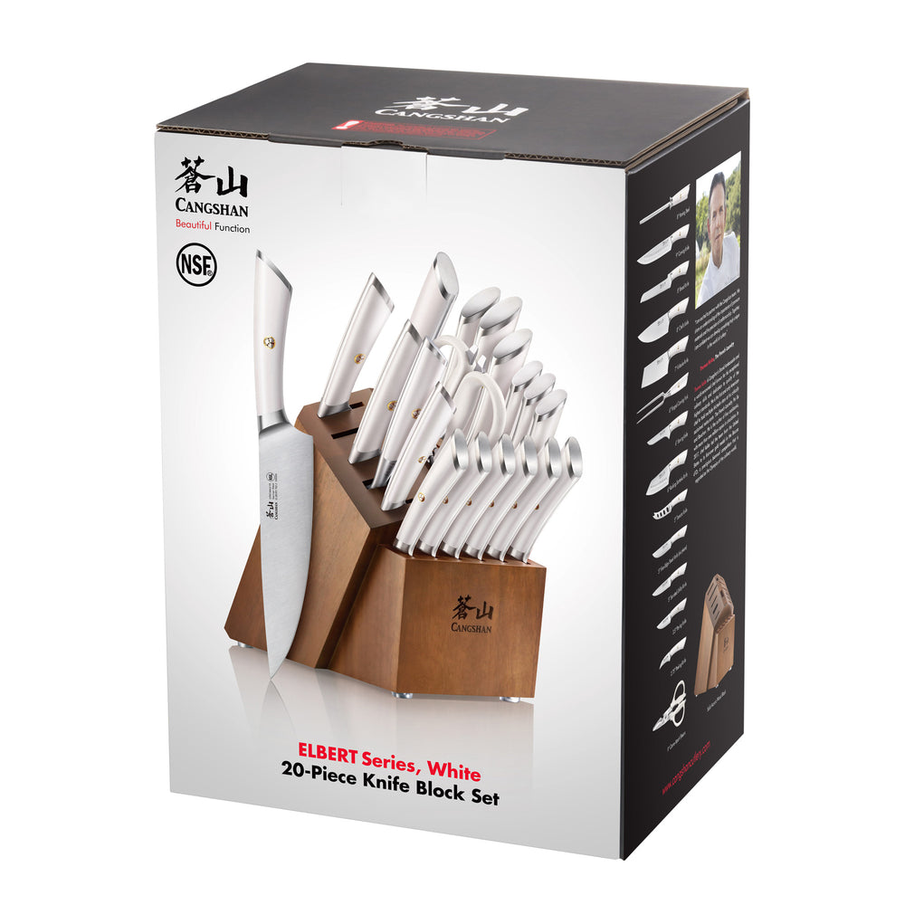 
                  
                    Load image into Gallery viewer, ELBERT Series 20-Piece Knife Block Sets, Forged German Steel, Acacia Block
                  
                