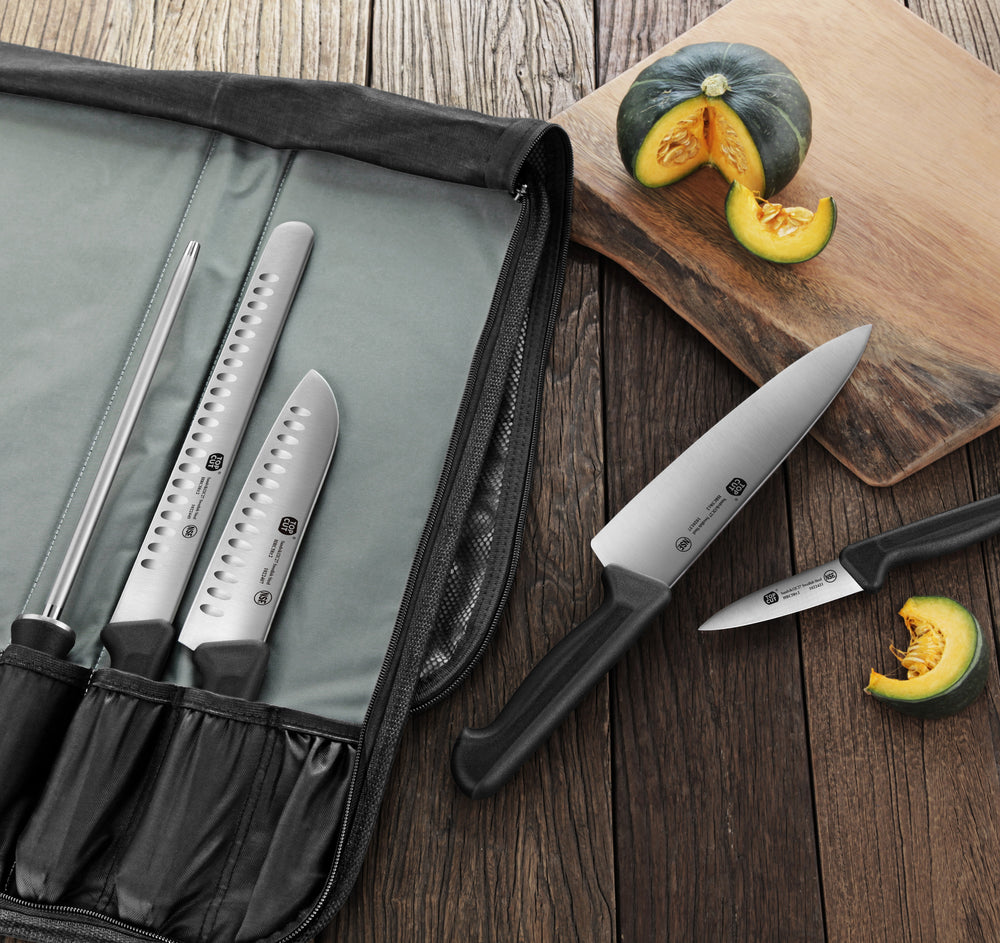 
                  
                    Load image into Gallery viewer, Top Cut P2 Series 9-Piece Knife Bag Set, Swedish 12C27 Steel, 1020120
                  
                